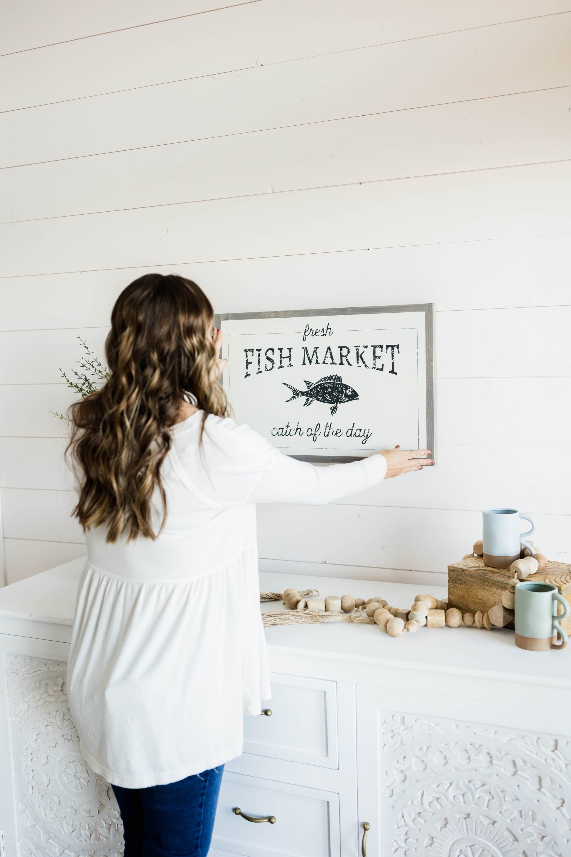 Joyfully Said Wooden signs Fish Market