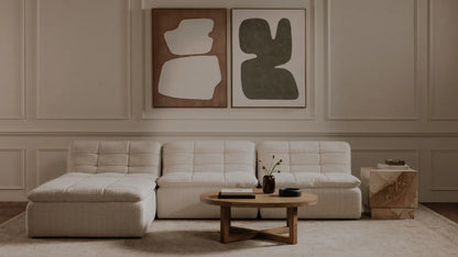 Lino Armless Modular Sofa Textured Oat