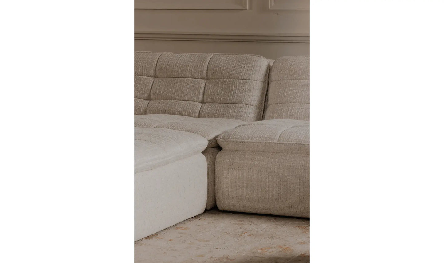 Lino Armless Modular Sofa Textured Oat