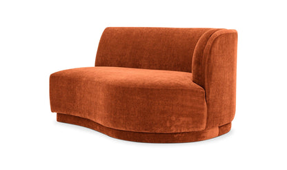 The Carpentry Shop Co. Yoon Chaise Right Fired Rust Yoon Chaise Right Fired Rust