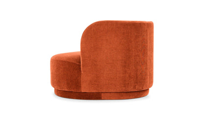 The Carpentry Shop Co. Yoon Chaise Right Fired Rust Yoon Chaise Right Fired Rust