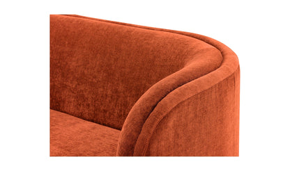 The Carpentry Shop Co. Yoon Chaise Right Fired Rust Yoon Chaise Right Fired Rust