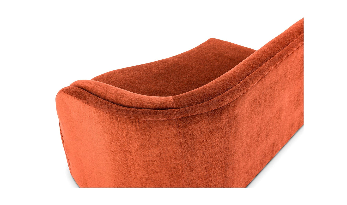 The Carpentry Shop Co. Yoon Chaise Right Fired Rust Yoon Chaise Right Fired Rust