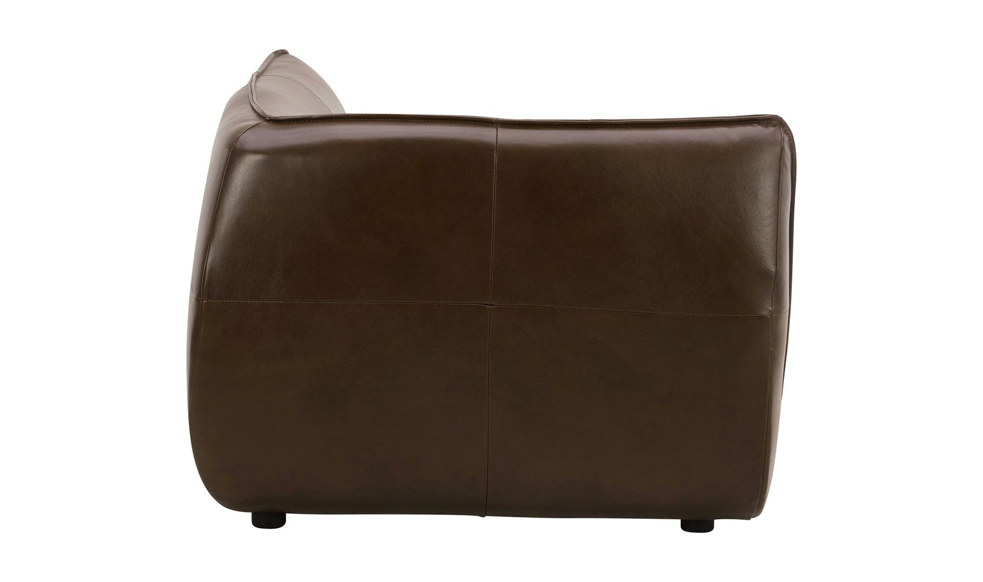 The Carpentry Shop Co. Zeppelin Leather Corner Chair Toasted Hickory Zeppelin Leather Corner Chair Toasted Hickory