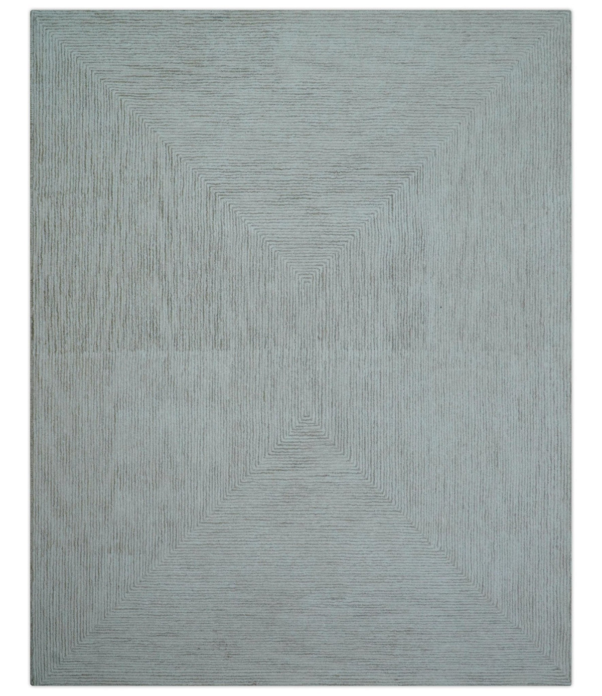 Zoha Custom Made Modern Style White And Beige Wool Rug.