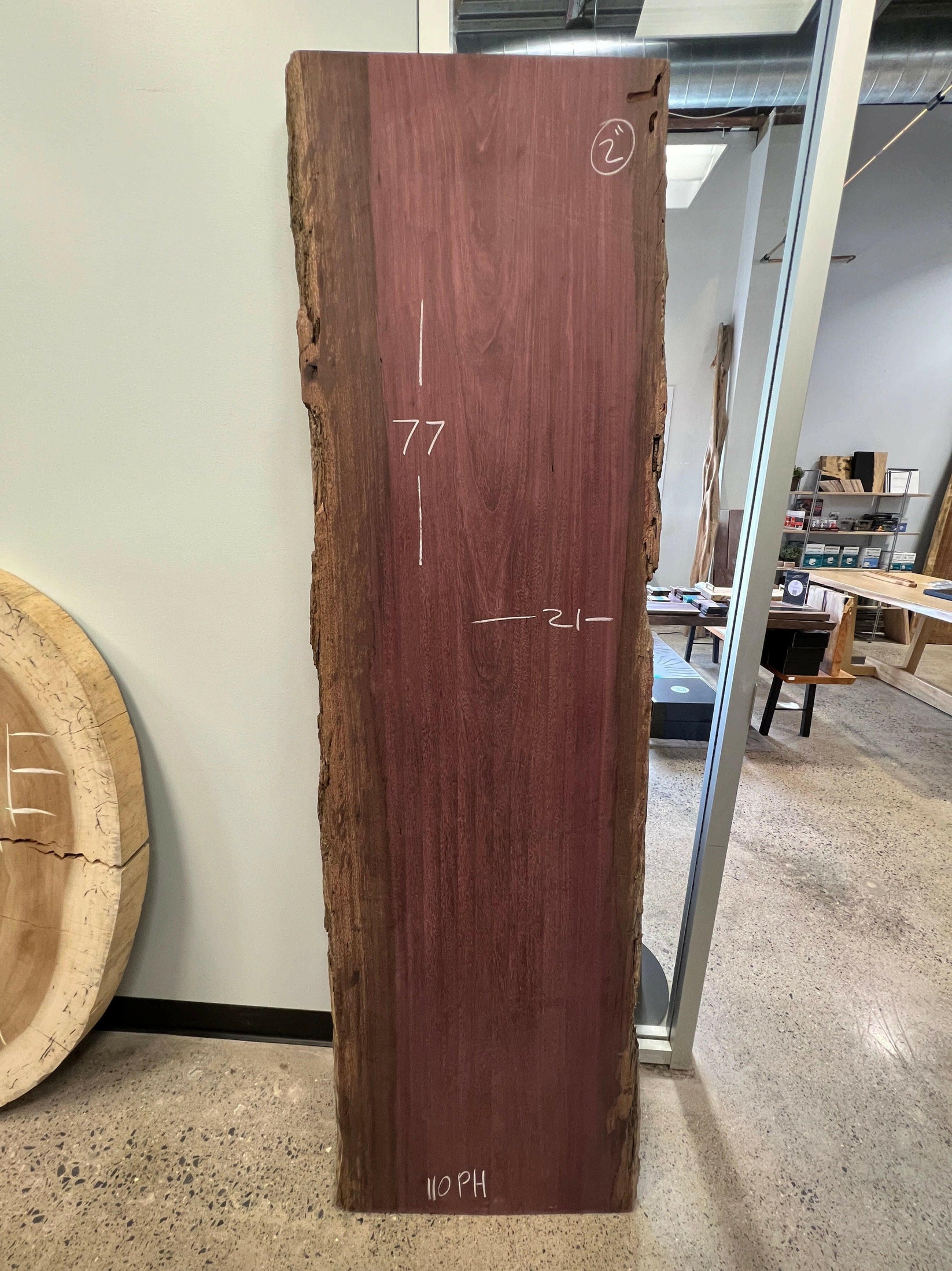 71" Purple Heart Exotic Wood Slab The Carpentry Shop Co.