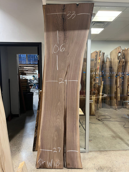 The Carpentry Shop Co., LLC 8.75ft (106") Walnut Slab