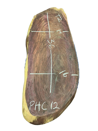 The Carpentry Shop Co. Carpentry & Woodworking 2" Thick Purple Heart Cross Cut Slab