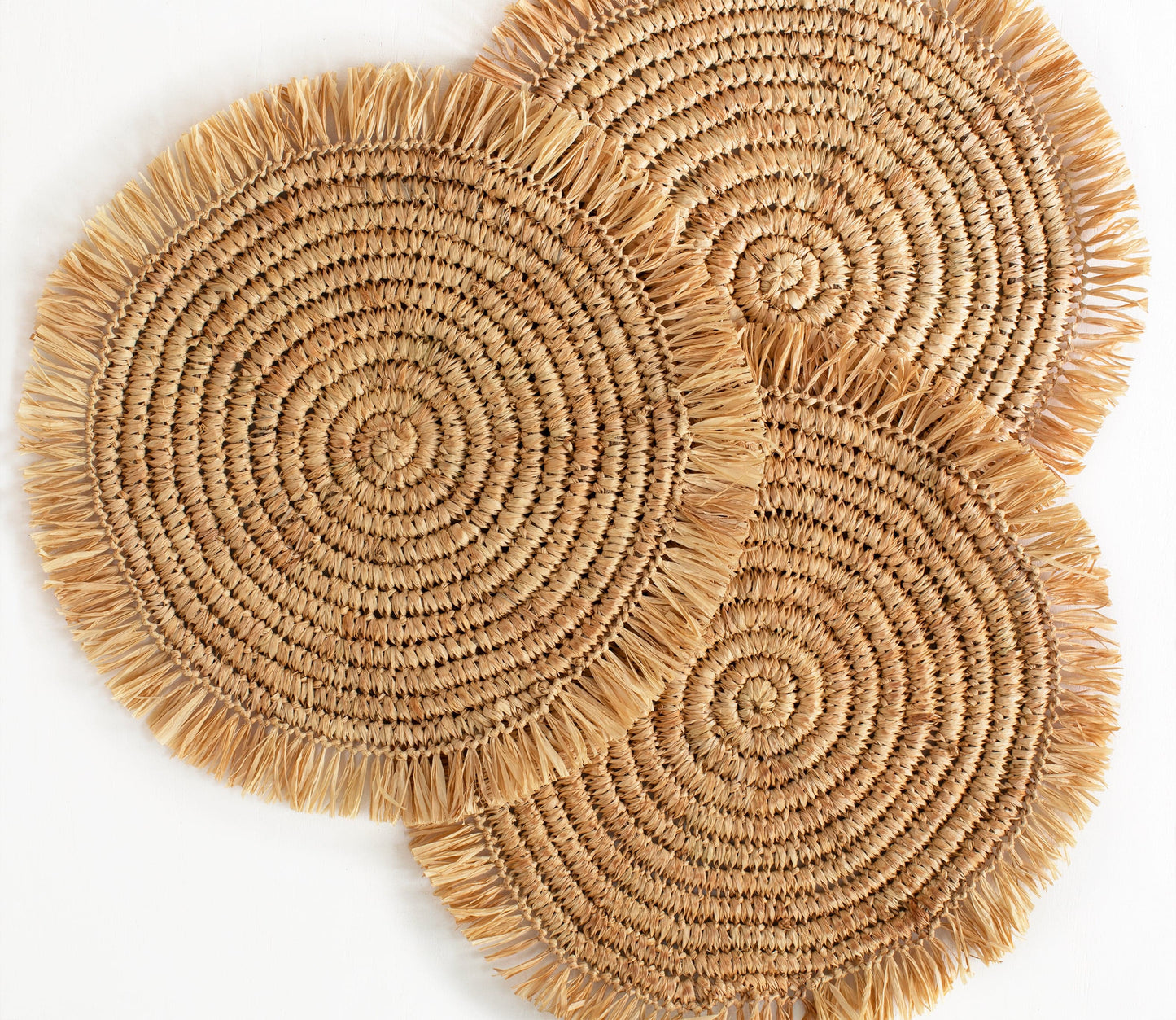 The Carpentry Shop Co. Handmade Raffia Placemats by Local Artisan