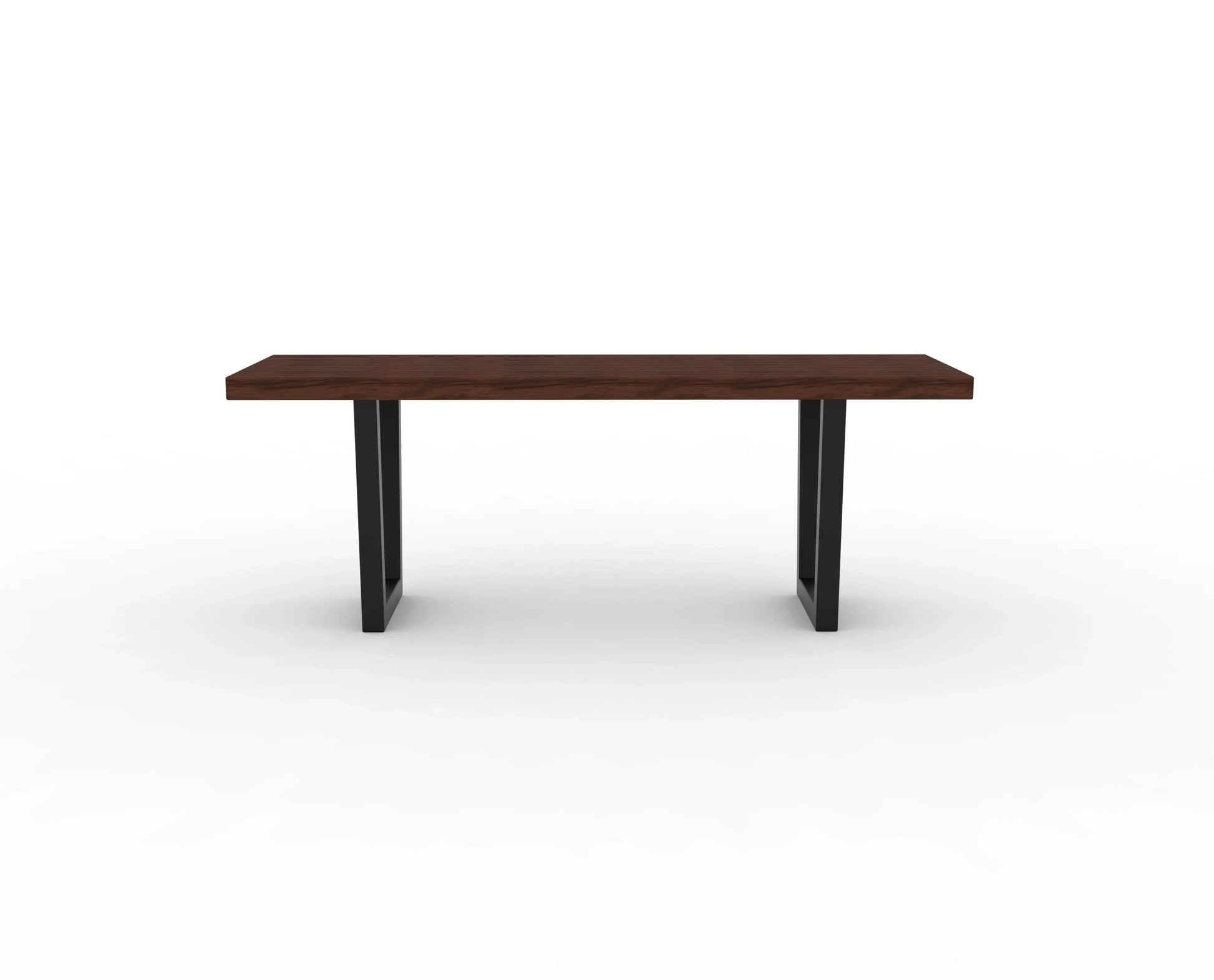 The Carpentry Shop Co. Metal V Frame / 48" / Walnut Modern Bench with Metal Legs