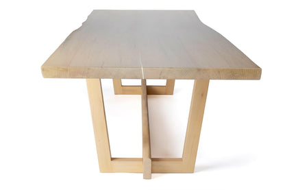 The Carpentry Shop Co. Modern Farm Style Dining Table- Spalted Maple Slab 100"L