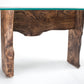 The Carpentry Shop Co. Nature Inspired Organic Console Table with Glass Top
