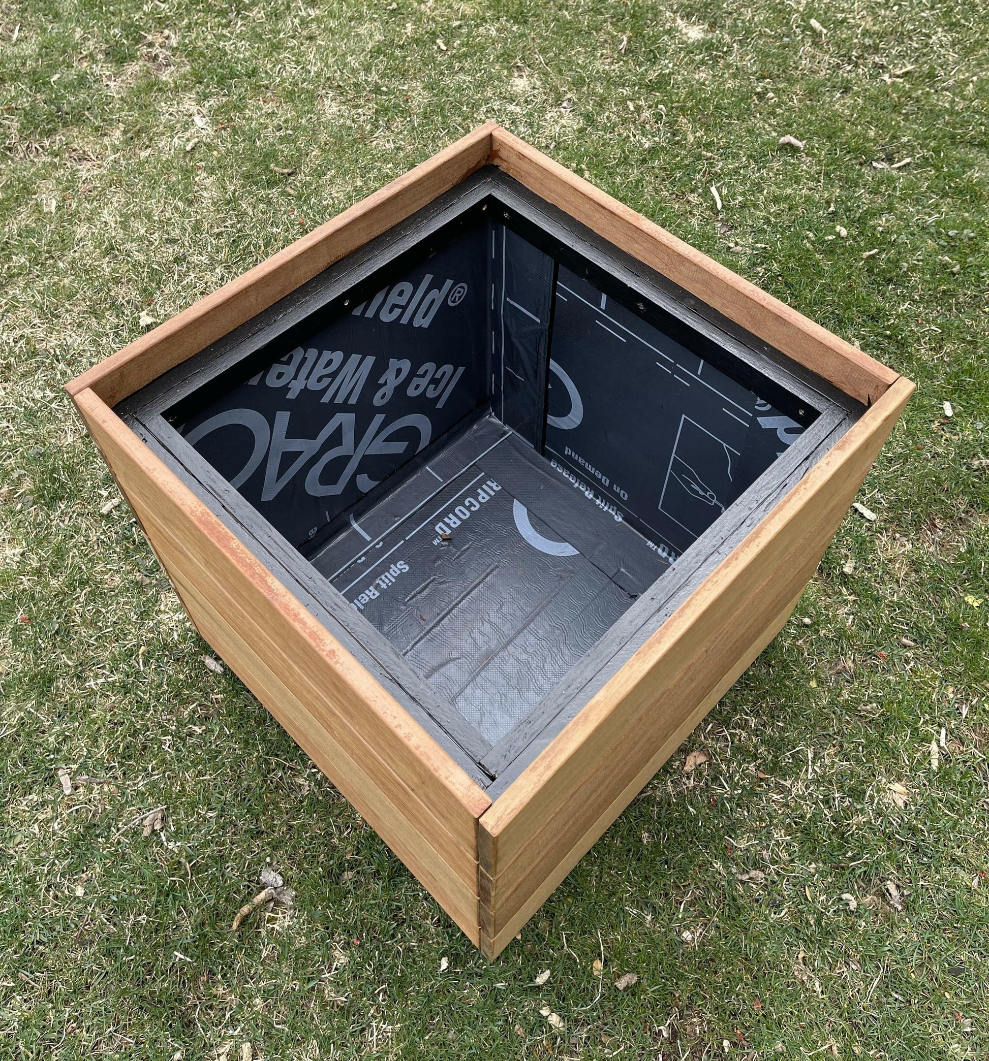 wooden box planters Knotty Cedar Planters