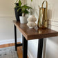 The Carpentry Shop Co. Solid Wood Entry Table With Metal Legs