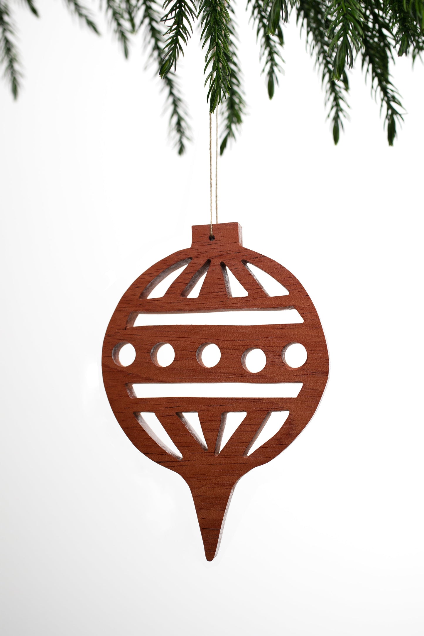 The Carpentry Shop Co. Walnut Ornament Solid Wood Handmade Holiday Ornaments