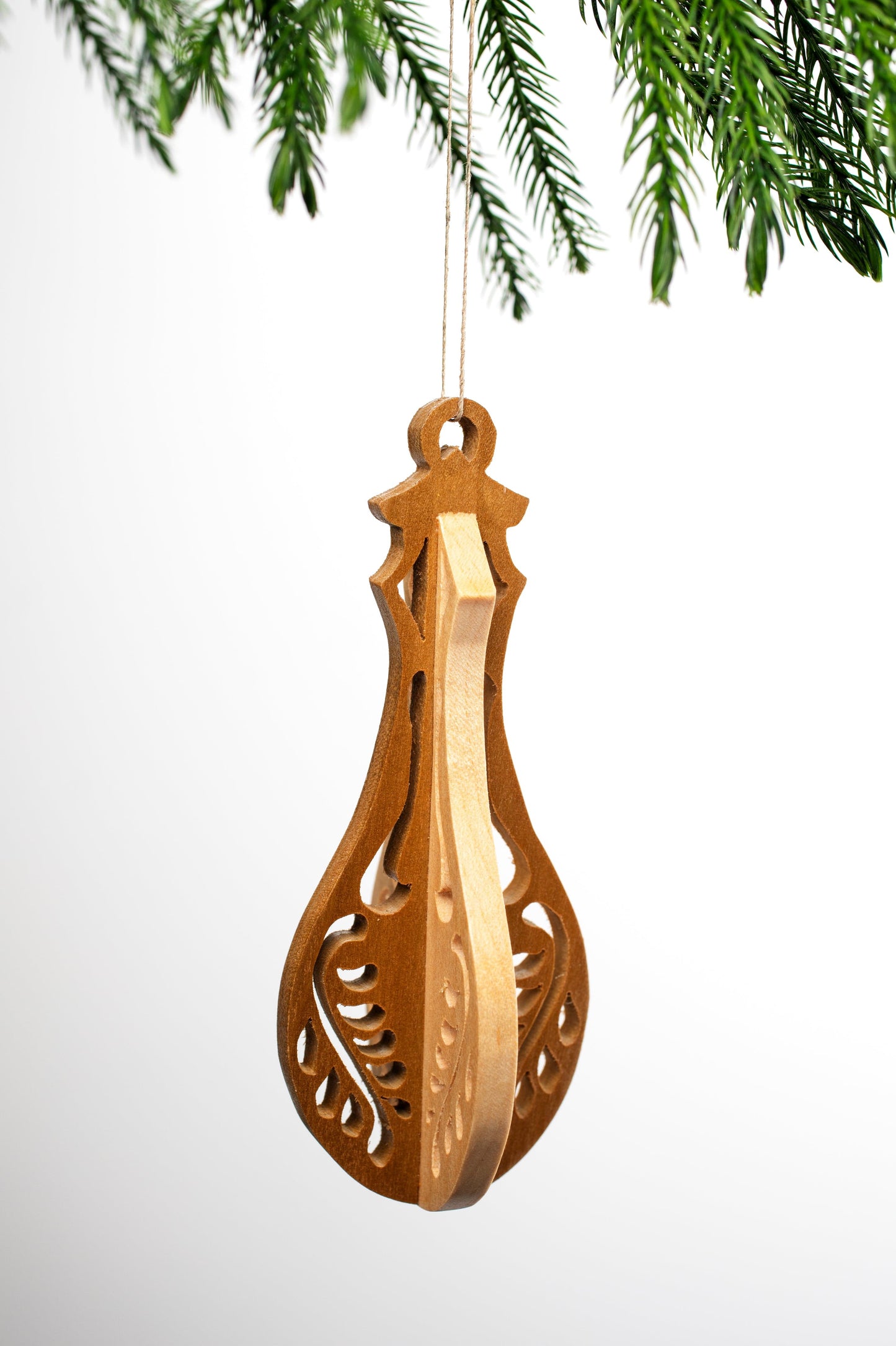 The Carpentry Shop Co. Oak Ornament Solid Wood Holiday Ornaments