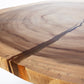 The Carpentry Shop Co. Vieques Dining Table Vieques Organic Round Dining Table Made from Maple Parota Monkey Pod Exotic WoodSlab