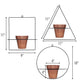The Carpentry Shop Co. Wall Hanging Planter Set of 3